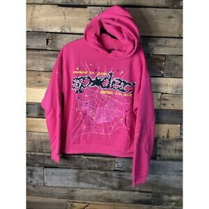 Sp5der Magenta Hoodie Size Medium